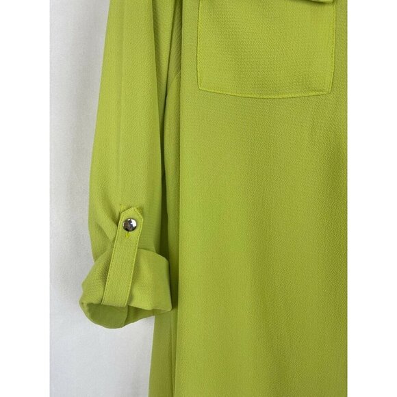 Cathy Women Roll-Up Sleeve Pullover Top Blouse Size M - Picture 6 of 6